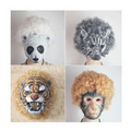 Halloween Cosplay Wig Mask Set Animal Shape